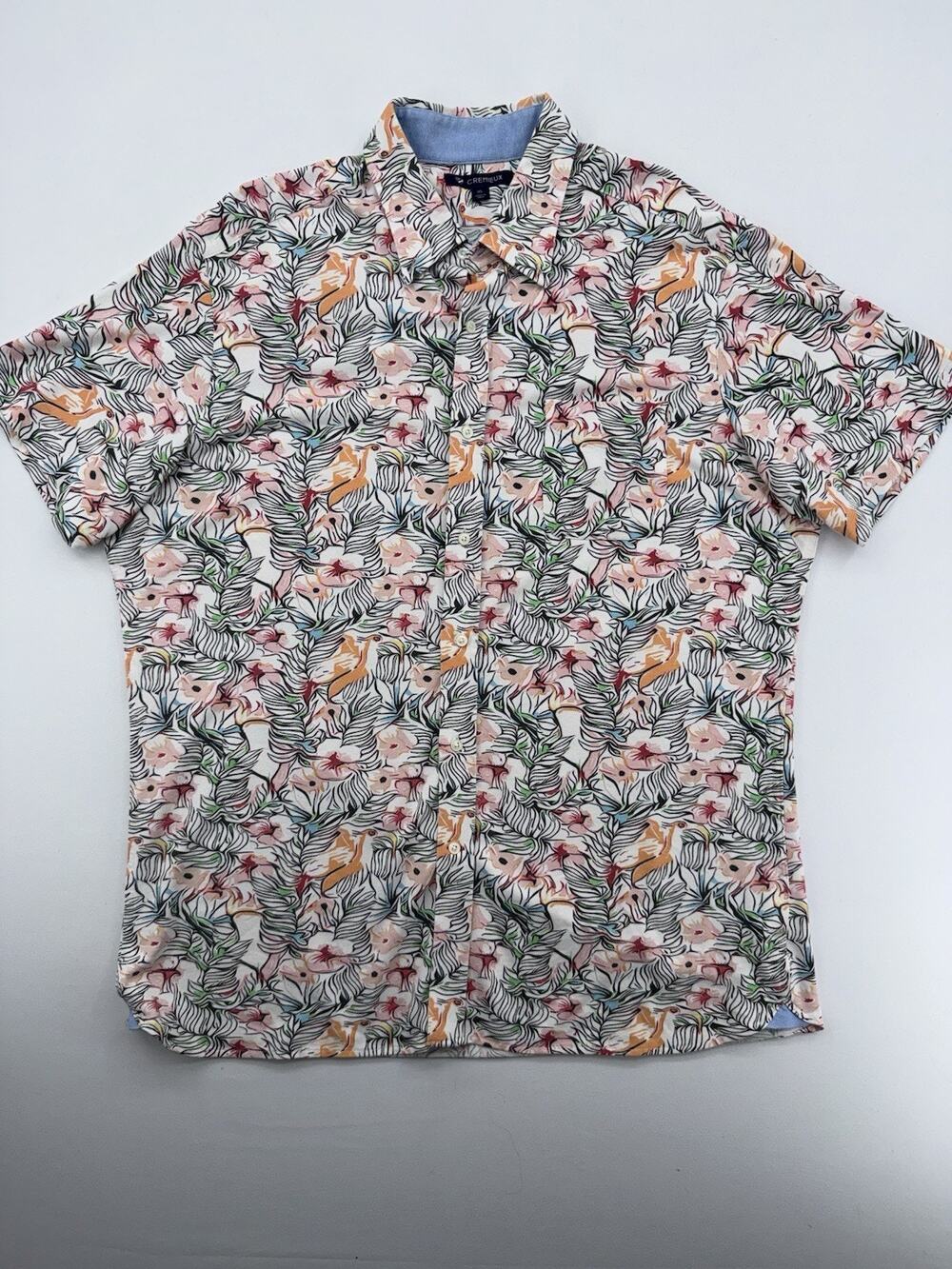 DANIEL CREMIEUX Regular Fit 100% Cotton shirt FloralPrint XLarge Men’s Polo